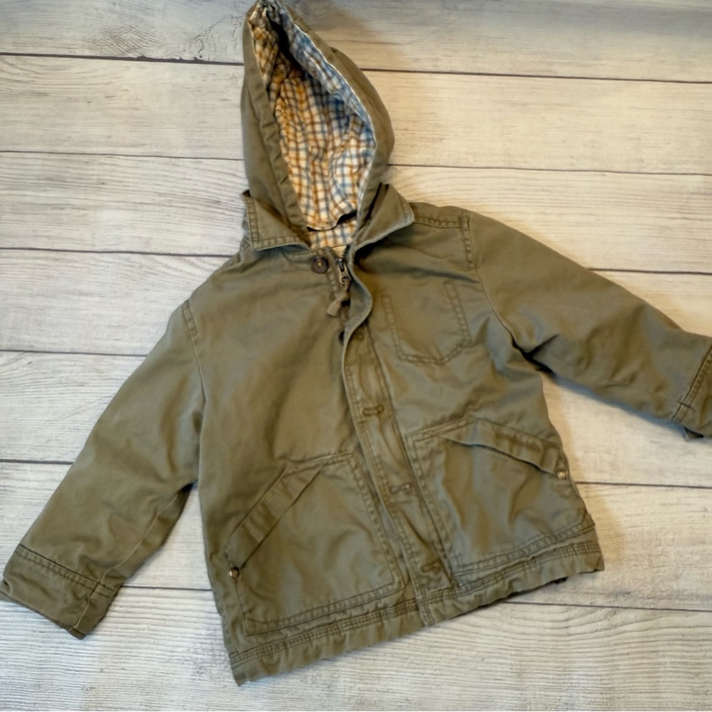 OshKosh B'gosh Olive Green Hooded canvas Barn Jacket